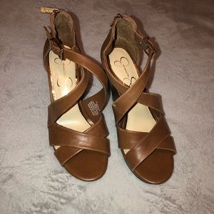 Jessica Simpson Tan Wedges